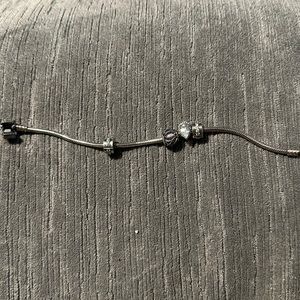 PANDORA BRACELET WITH CLEANING BOX & JEWELRY BAGS